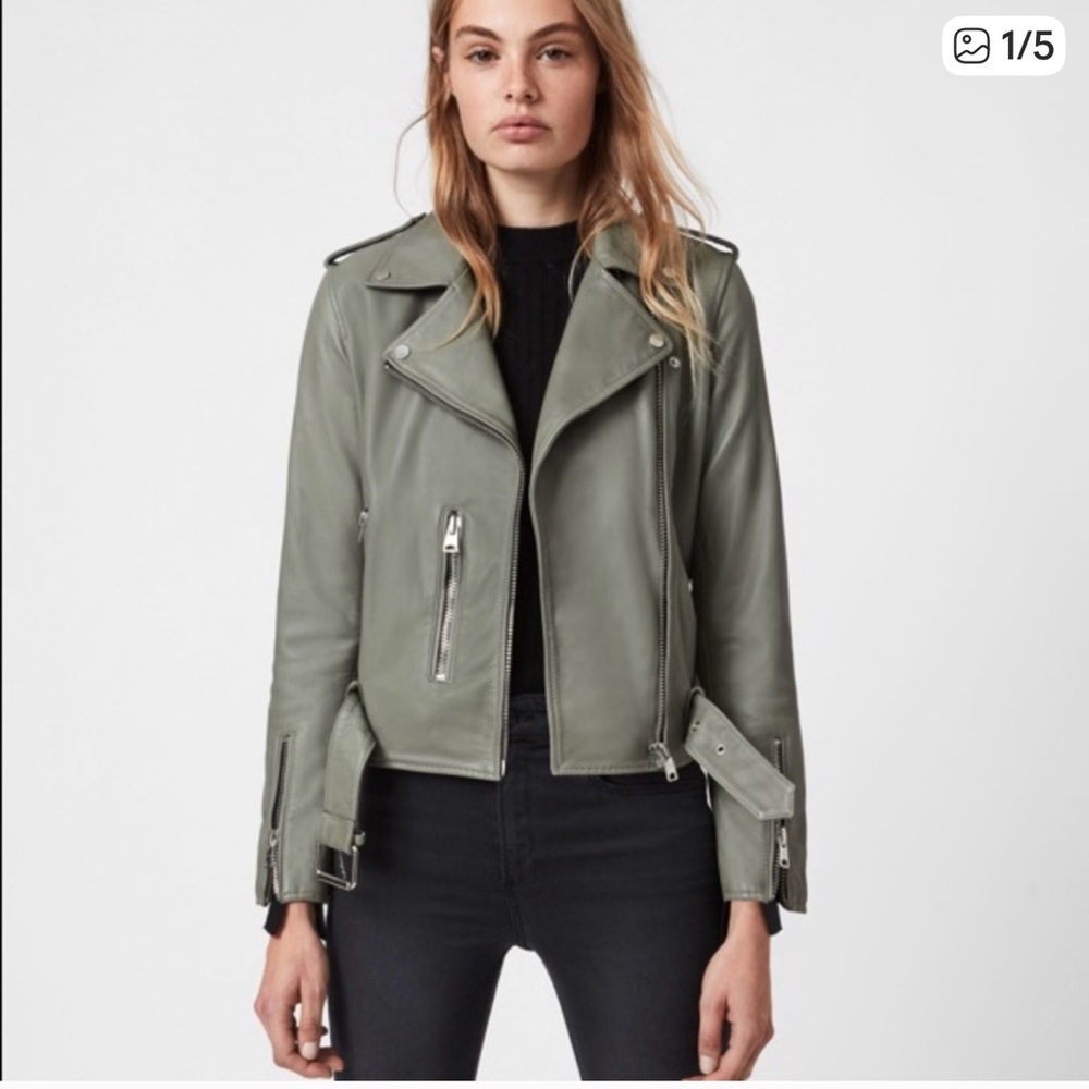 Allsaints Balfern Biker Leather moto Jacket
